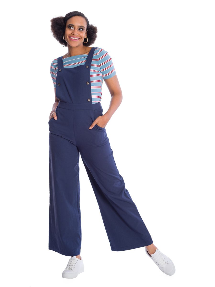 Banned Retro Navy Starboard Playsuit