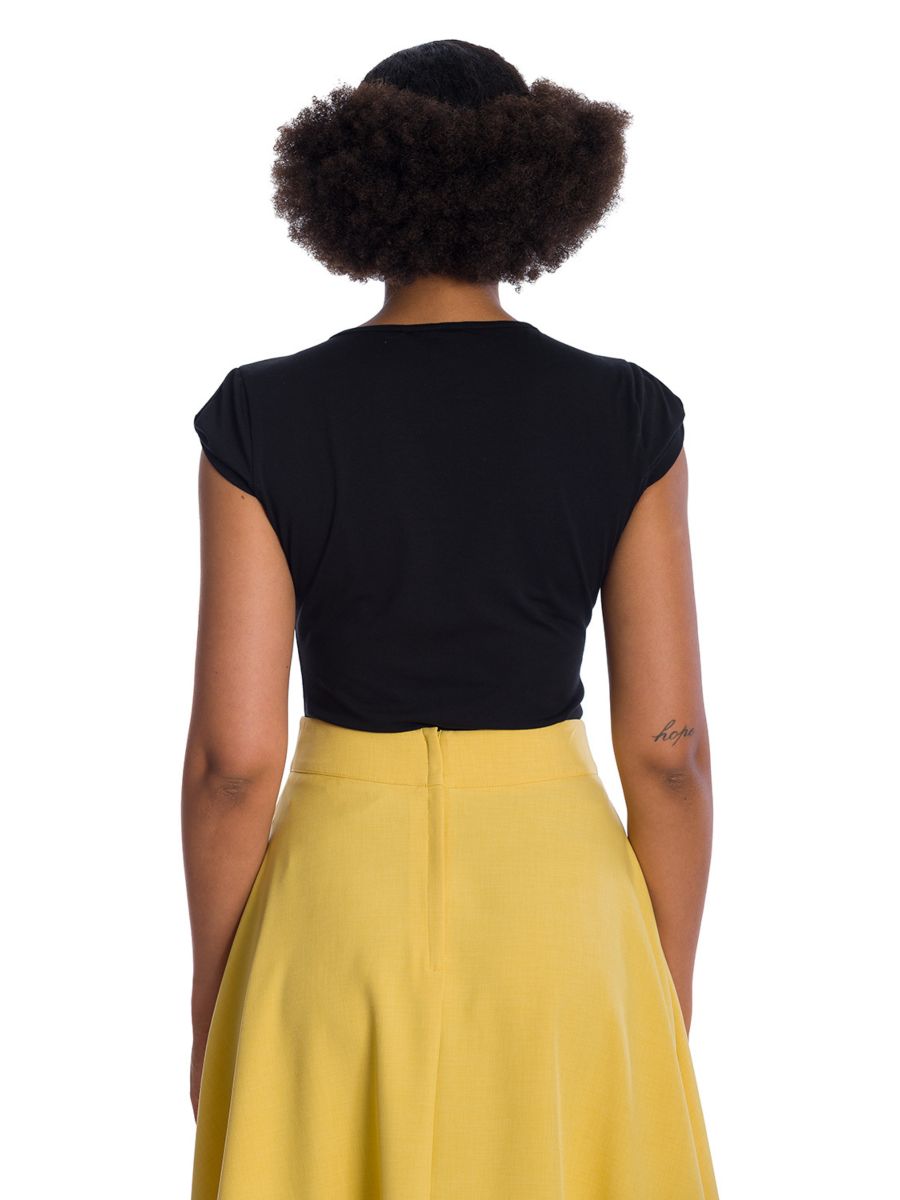 BE FREE JERSEY TOP Black