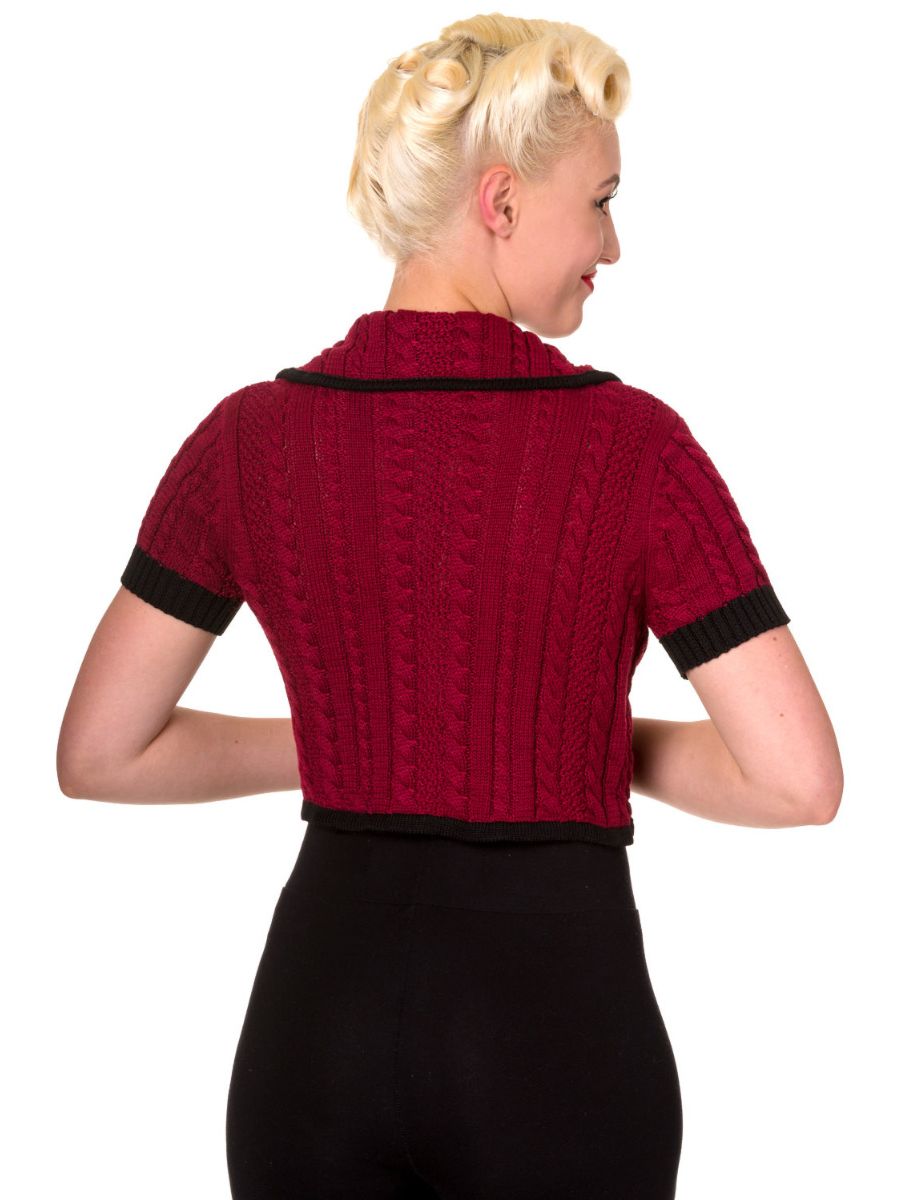 Banned Retro 1950's Annabelle Gloria Bolero Bordeaux