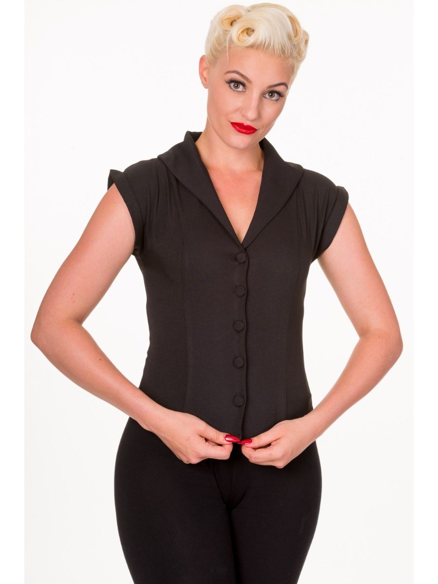 Banned Retro 1950's Dream Master Rita Shirt Black