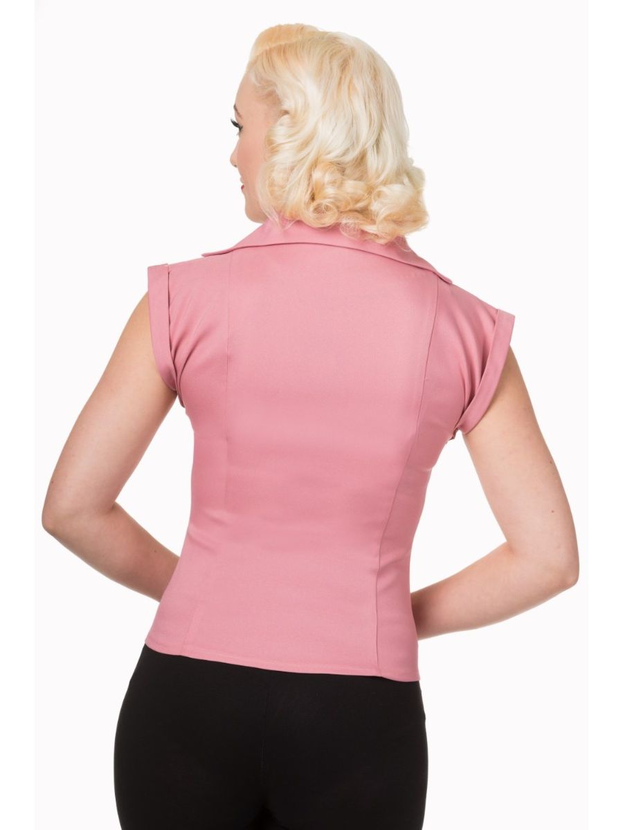 Banned Retro 1950's Dream Master Rita Shirt Pink