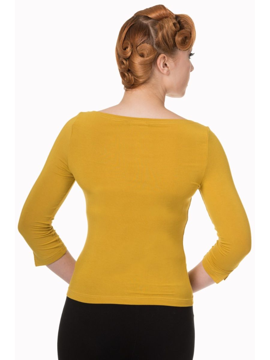 Banned Retro Modern Love Vintage Dorothy Top Yolk Yellow