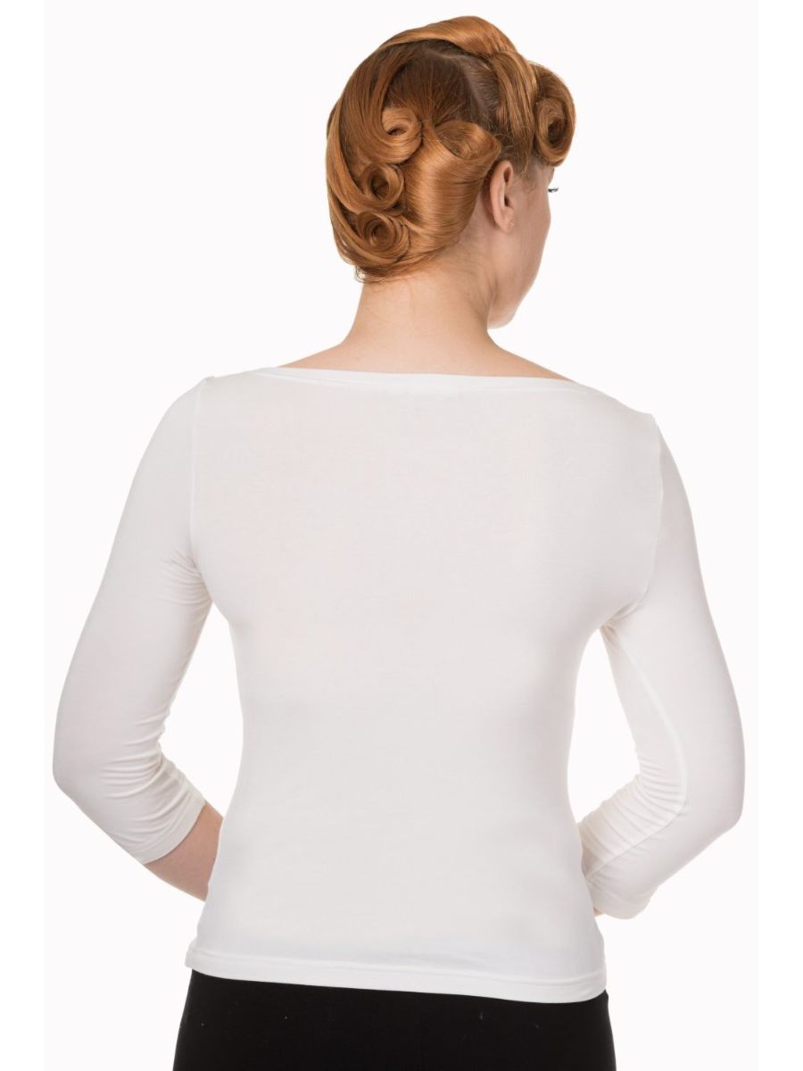 Banned Retro Modern Love Vintage Dorothy Top White