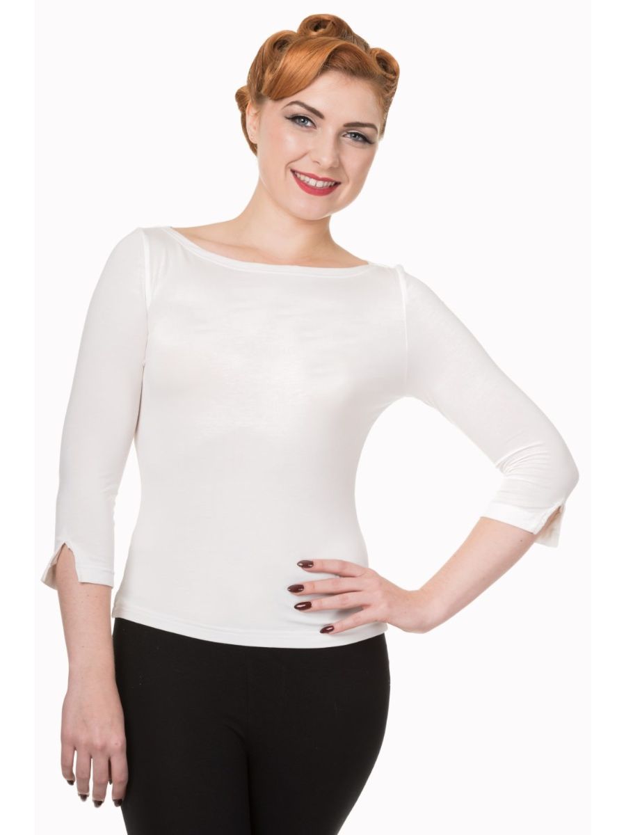 Banned Retro Modern Love Vintage Dorothy Top White