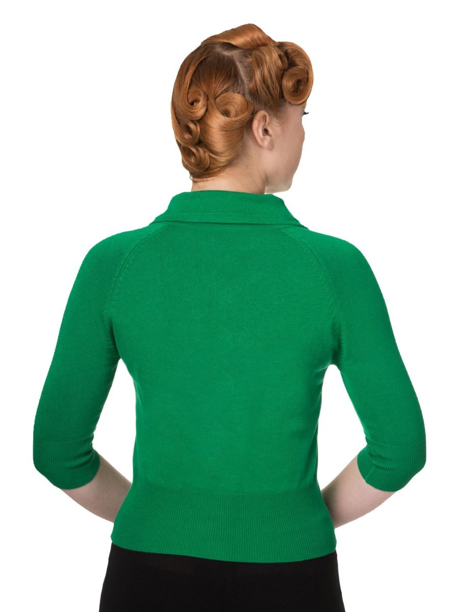 APRIL SHORT SLEEVE CARDIGAN Green