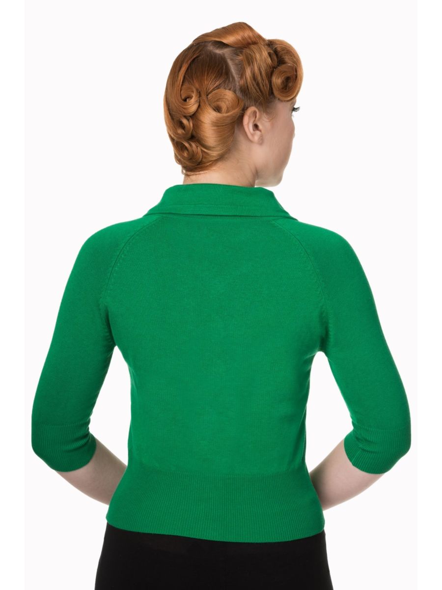 APRIL SHORT SLEEVE CARDIGAN Green