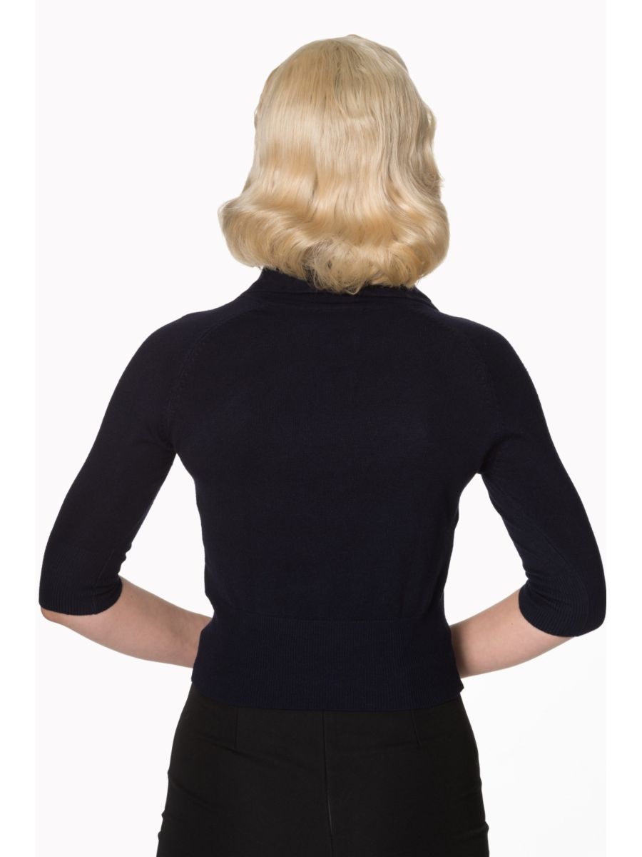 APRIL SHORT SLEEVE CARDIGAN Night-Blue