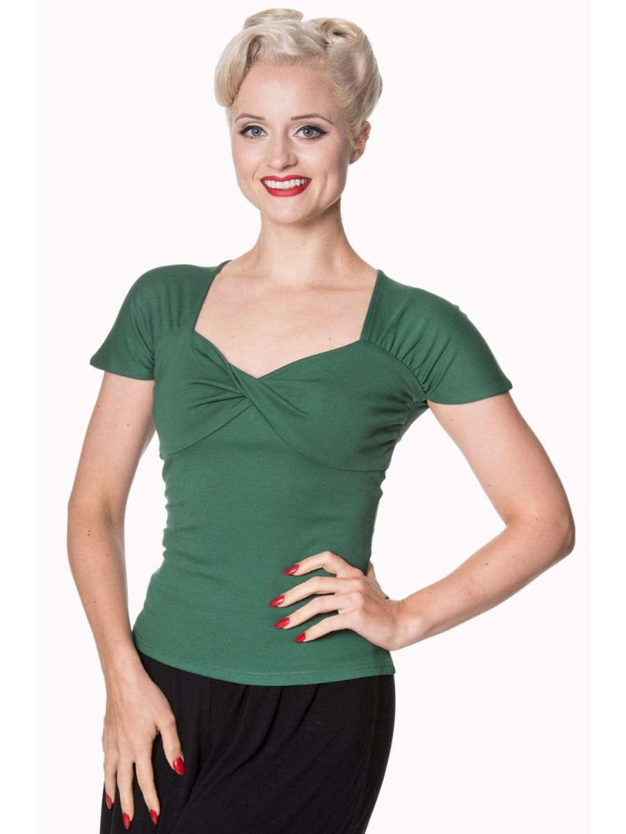 SHE WHO DARES TOP Forest Green