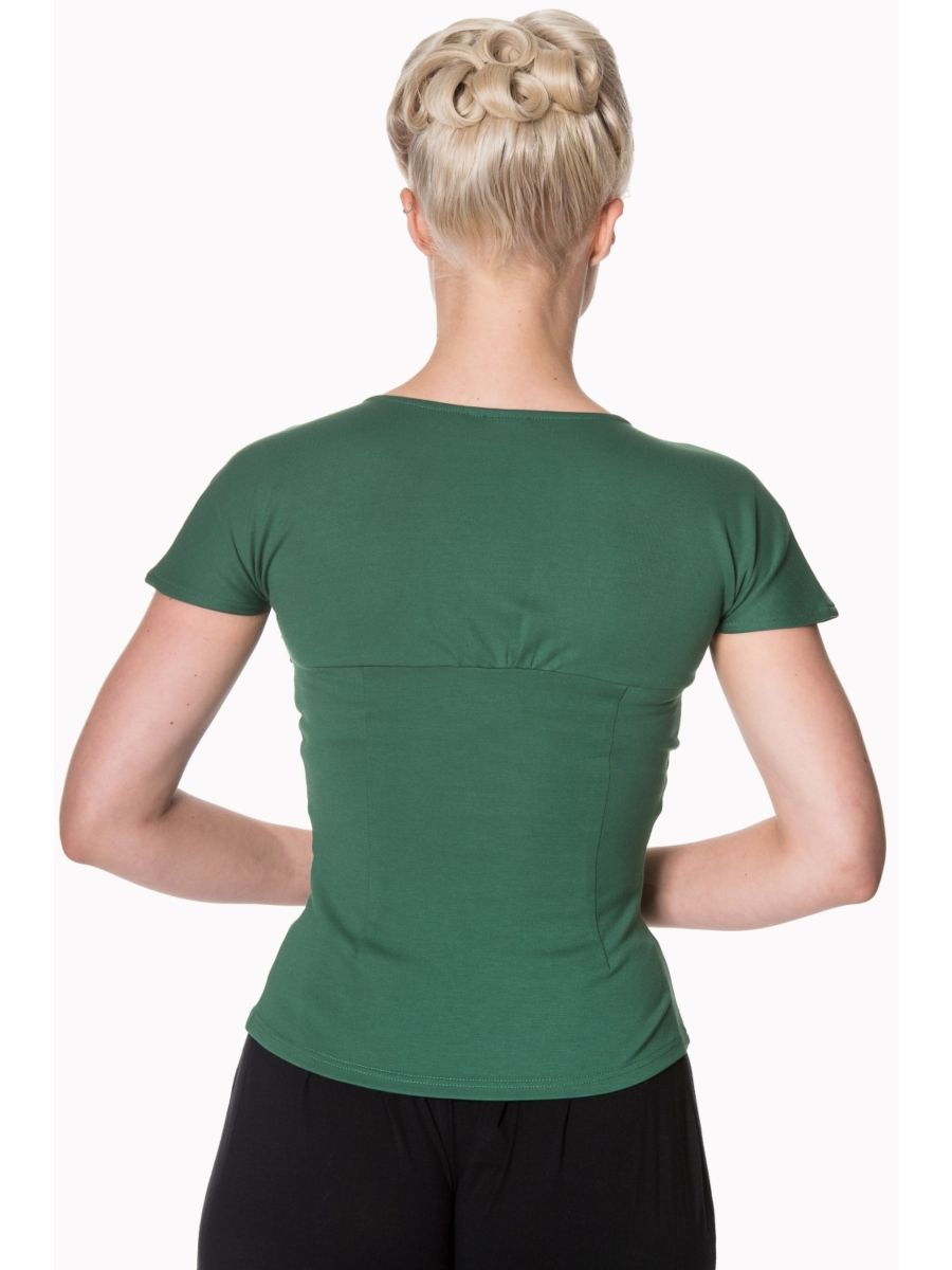 SHE WHO DARES TOP Forest Green