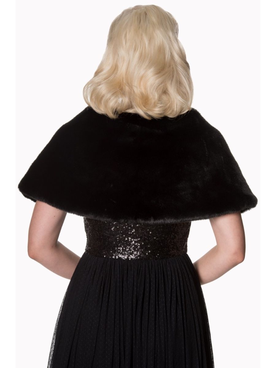 ROSALIE COLLAR FAUX FUR SHRUG