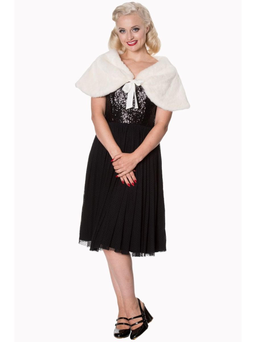 ROSALIE COLLAR FAUX FUR SHRUG