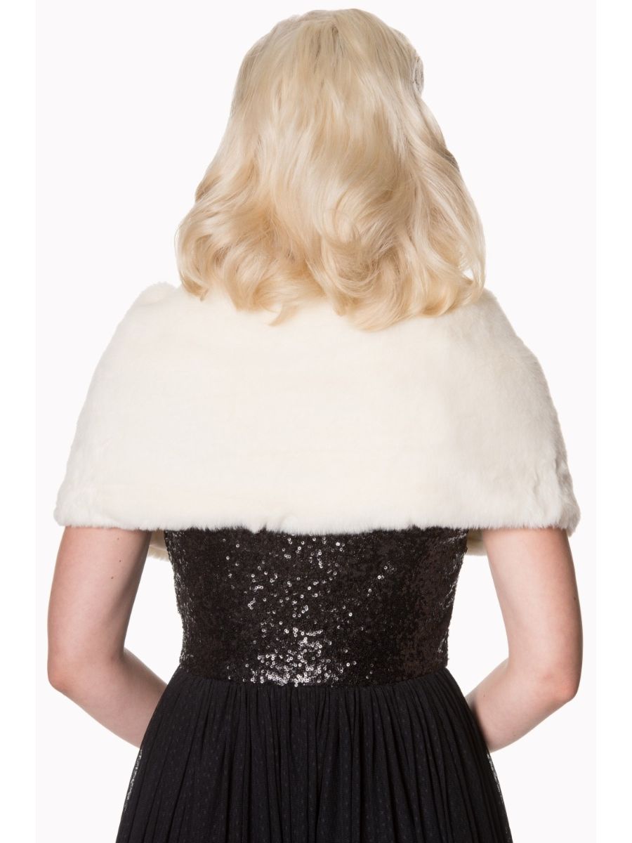 ROSALIE COLLAR FAUX FUR SHRUG