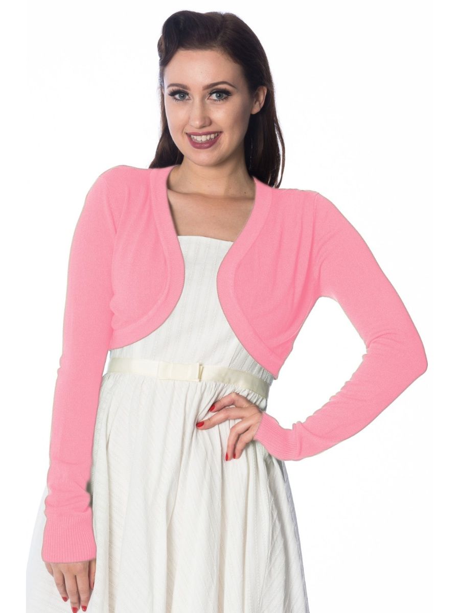 Banned Retro 1950's Flickers Anna Bolero Rose Pink