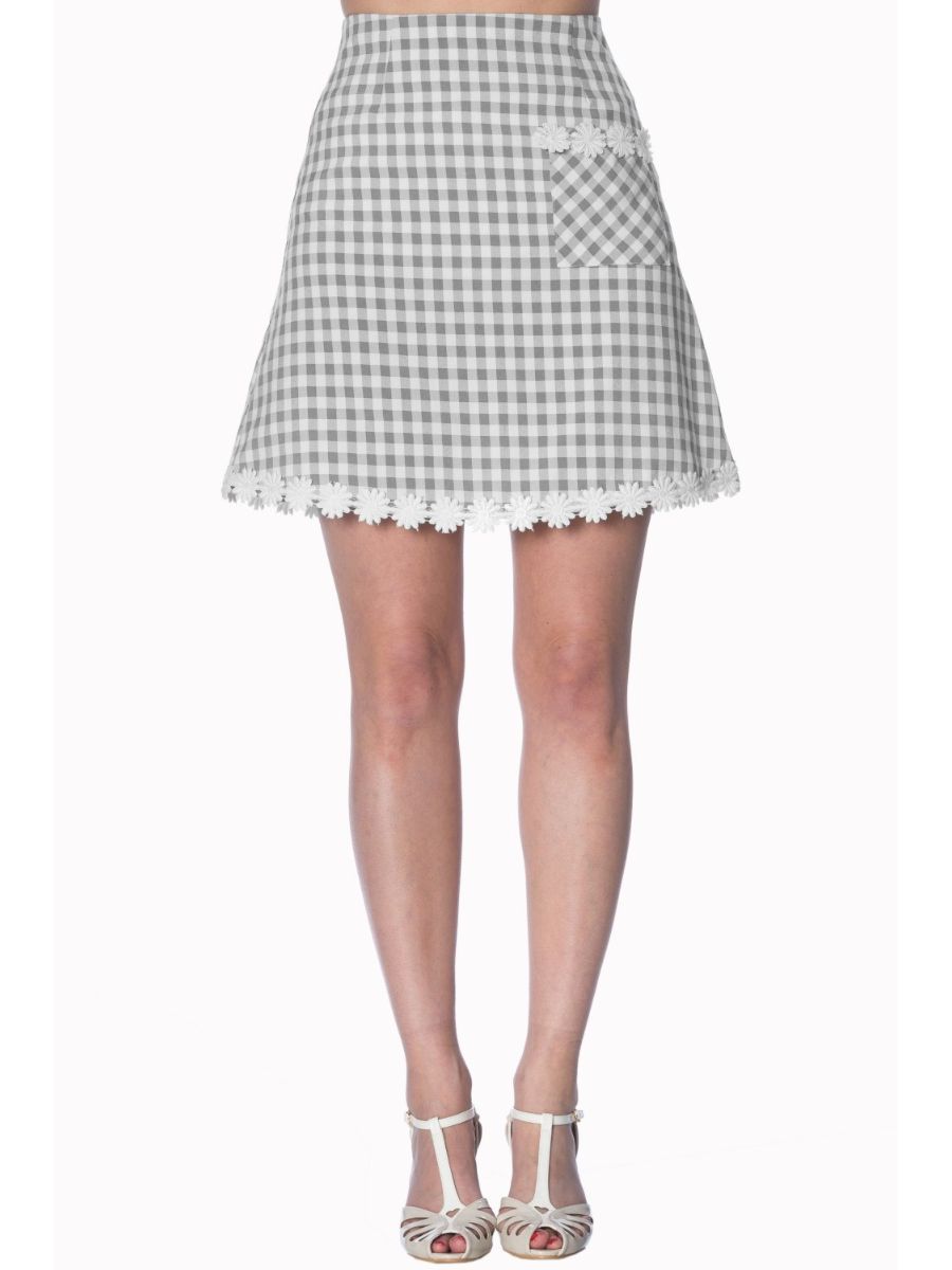 SUMMER BREEZE 60's A LINE CHECK MINI SKIRT