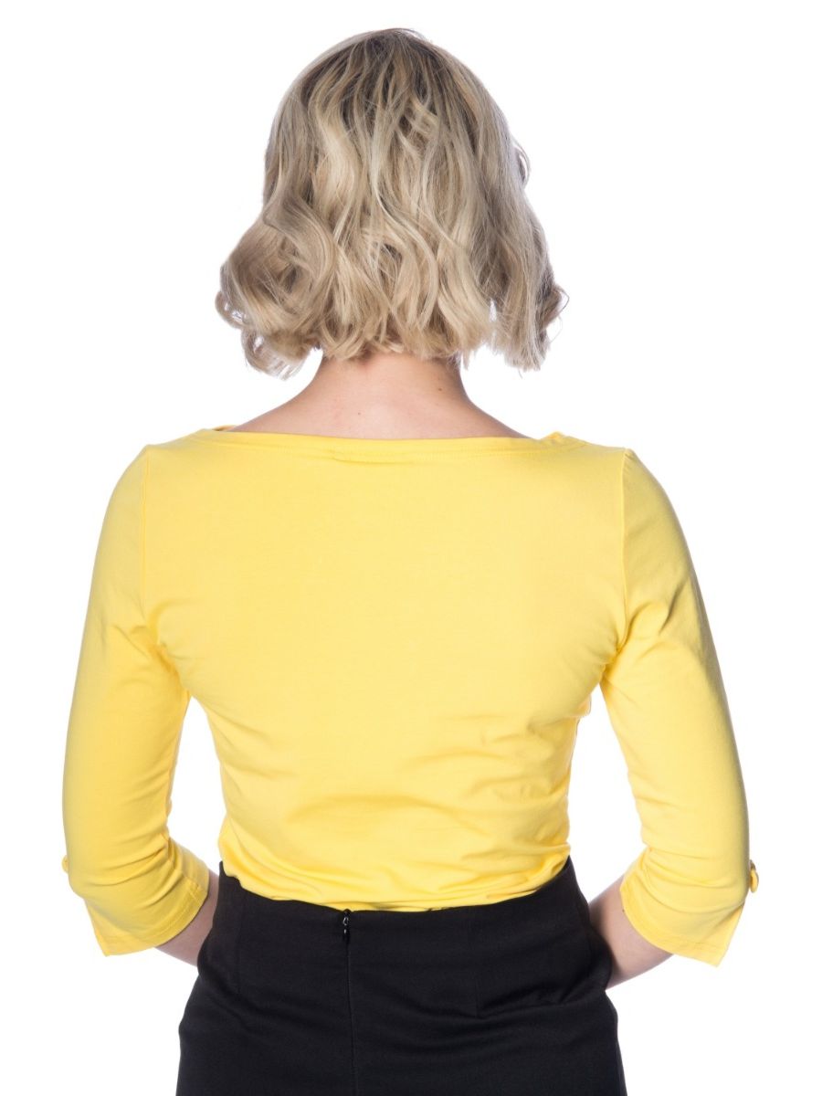 Banned Retro Modern Love Vintage Dorothy Top Yellow