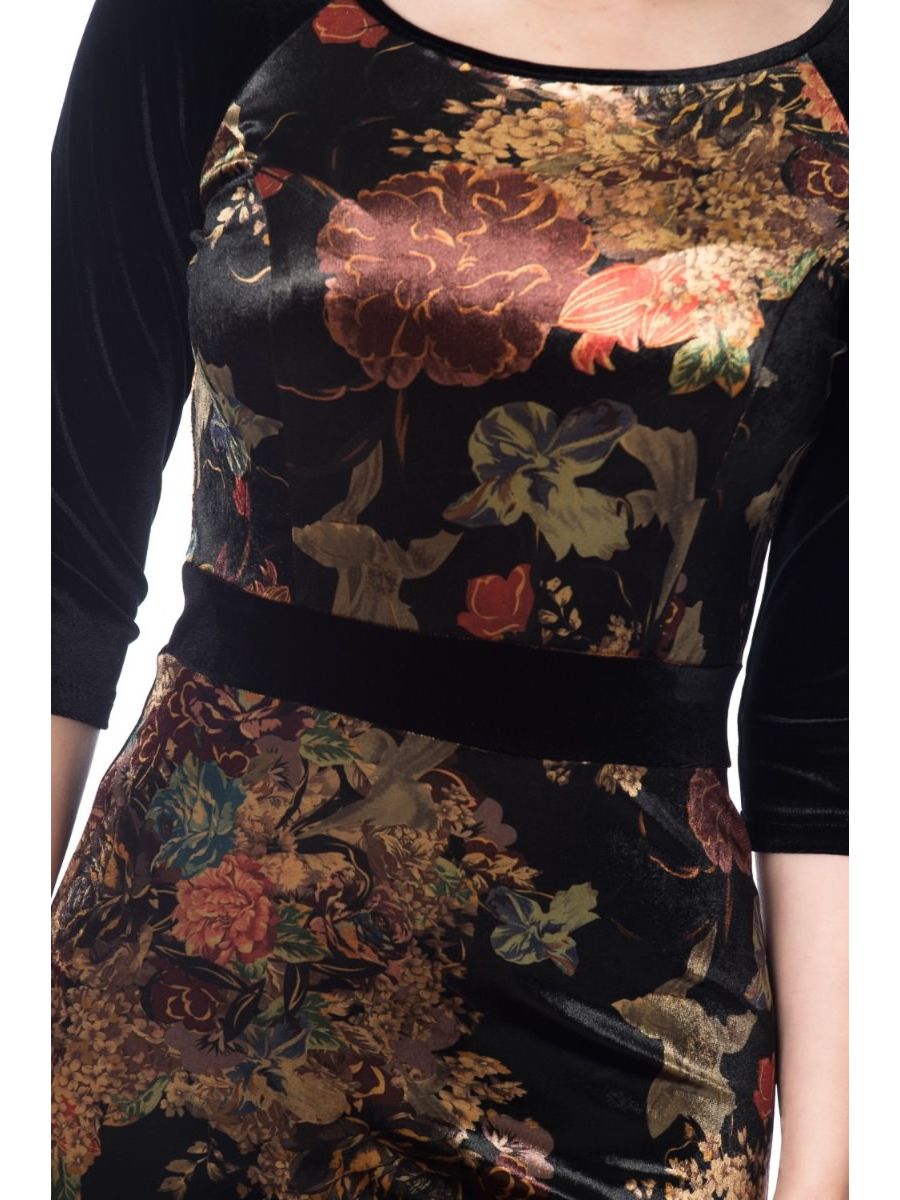 VELVET DREAMS FLORAL DRESS