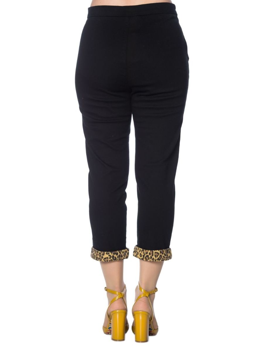 ROCK 'N' ROLL LEOPARD DENIM CAPRI PANTS