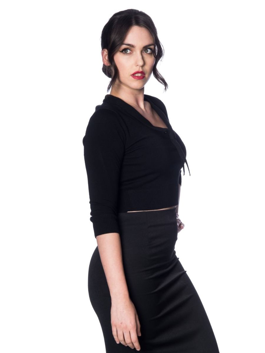 PUSSY BOW KNIT TOP