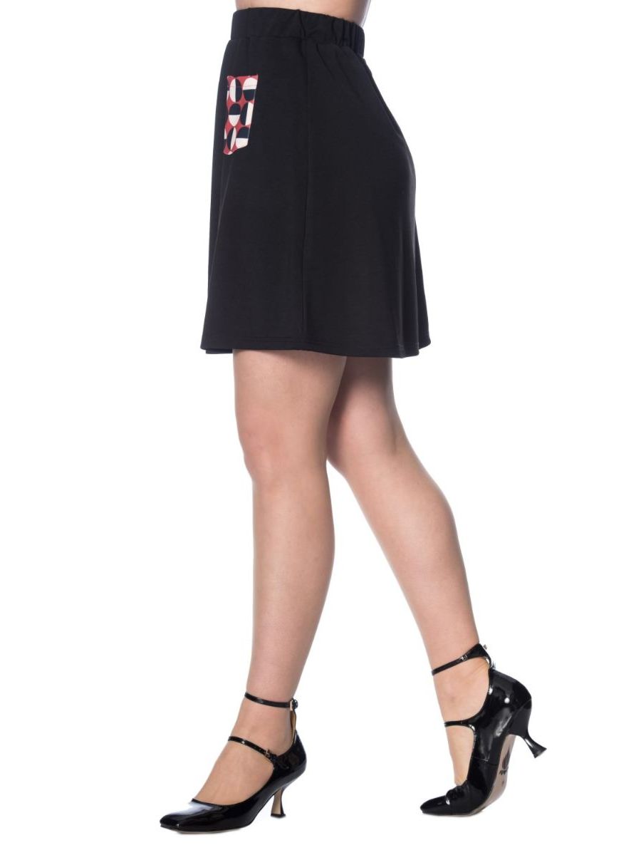 MOD CIRCLES POCKET A-LINE SKIRT