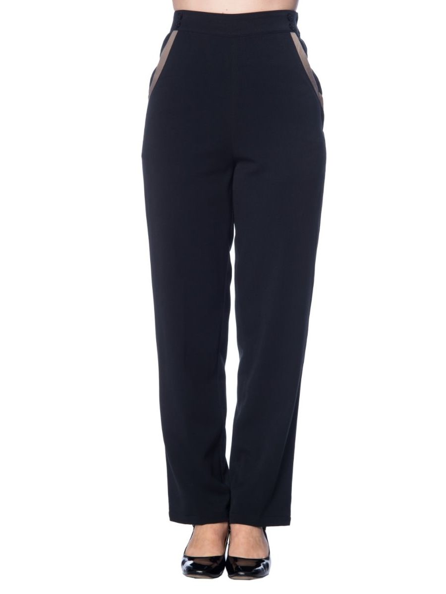 CONTRAST TRIM TROUSERS