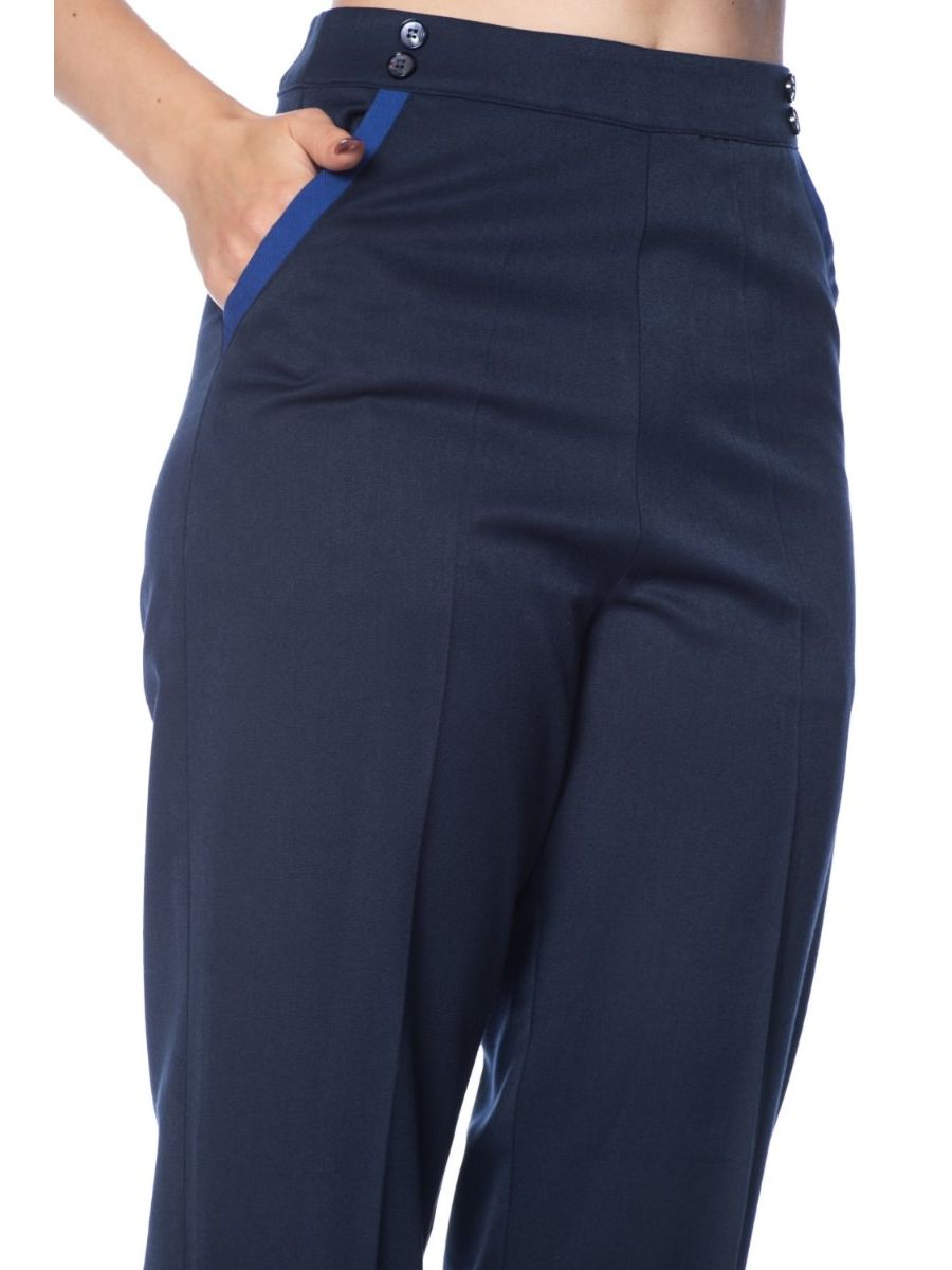CONTRAST TRIM TROUSERS