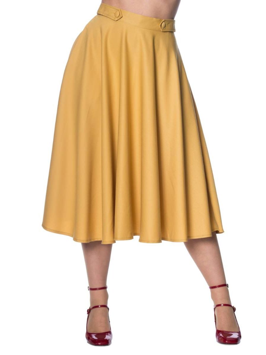 Banned Retro 1950's Di Di Swing Skirt With Pockets