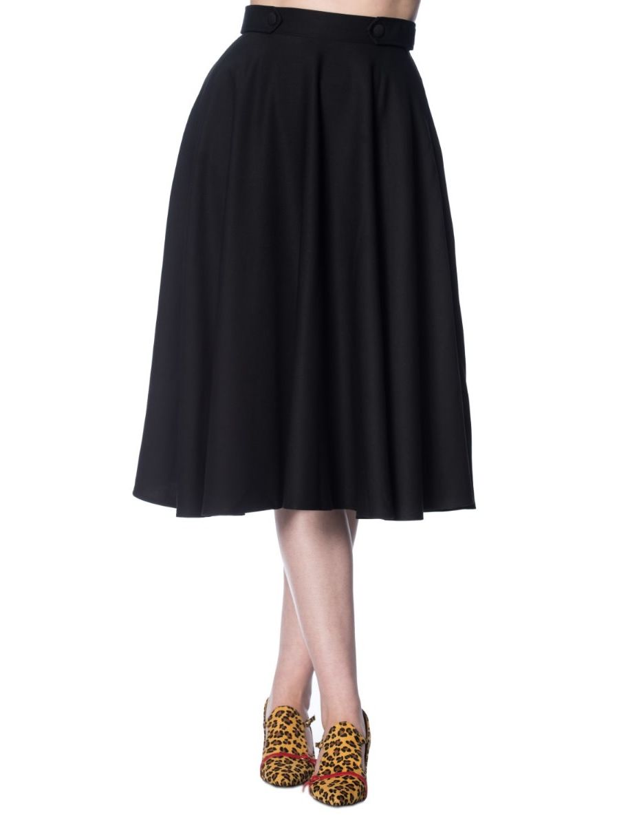 Banned Retro 1950's Di Di Swing Skirt With Pockets