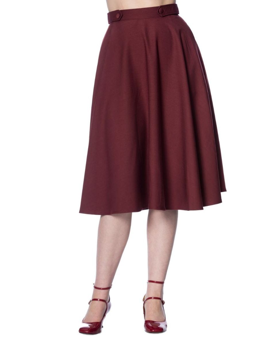 Banned Retro 1950's Di Di Swing Skirt With Pockets