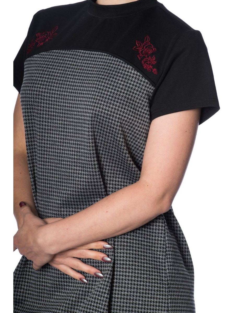 BETTY COLOUR BLOCK CHECK DRESS