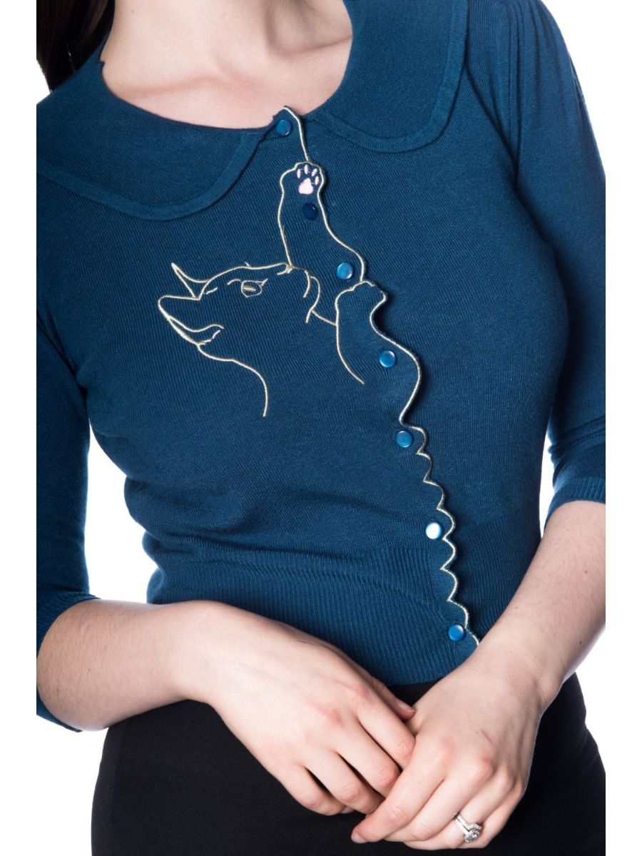 CAT SCALLOP COLLAR CARDI 
