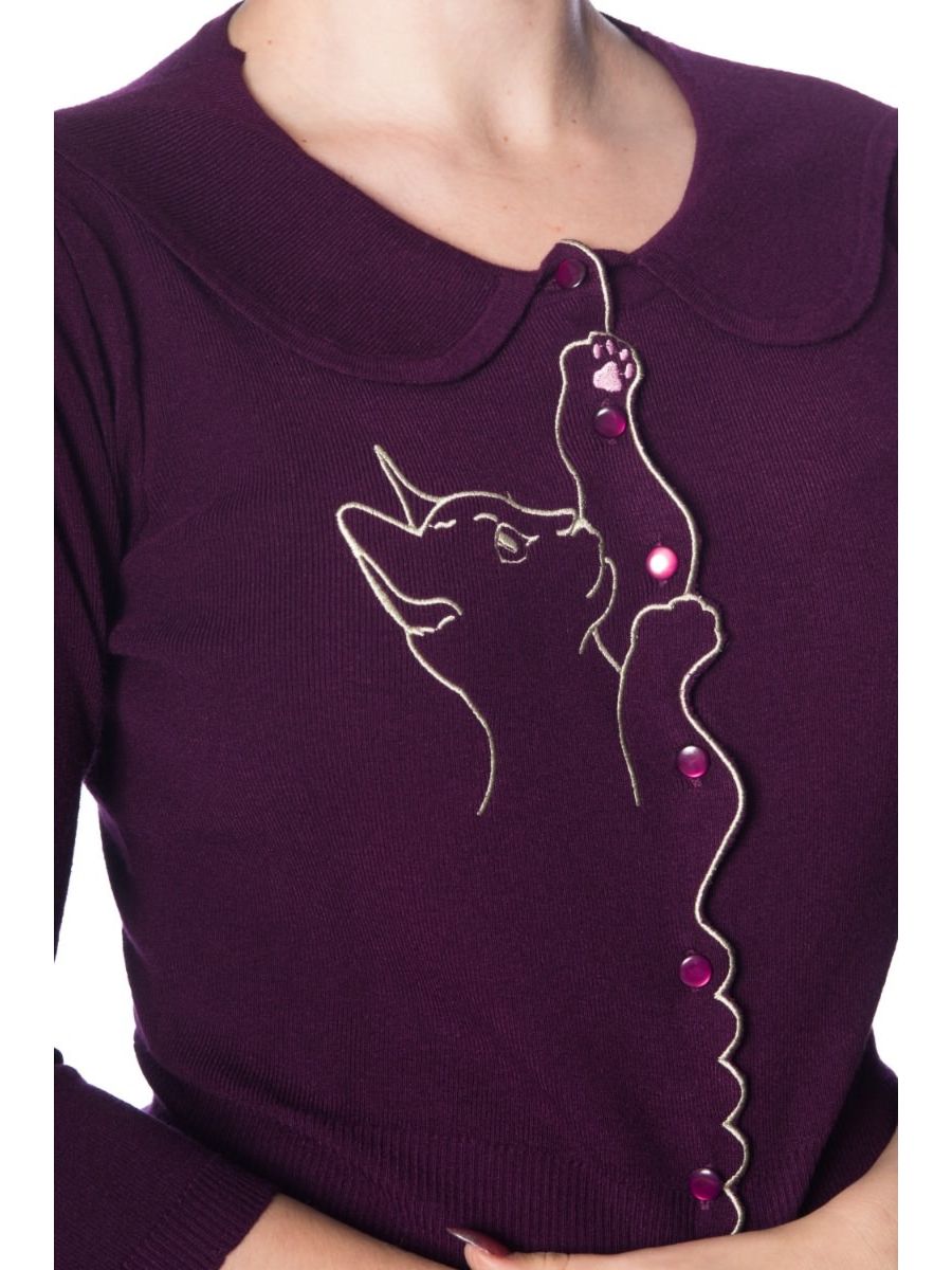 CAT SCALLOP COLLAR CARDI 
