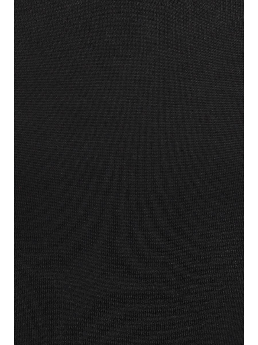 Banned Retro Balloon Sleeve Black Soft Knit High Neck Vintage Crop Top Black
