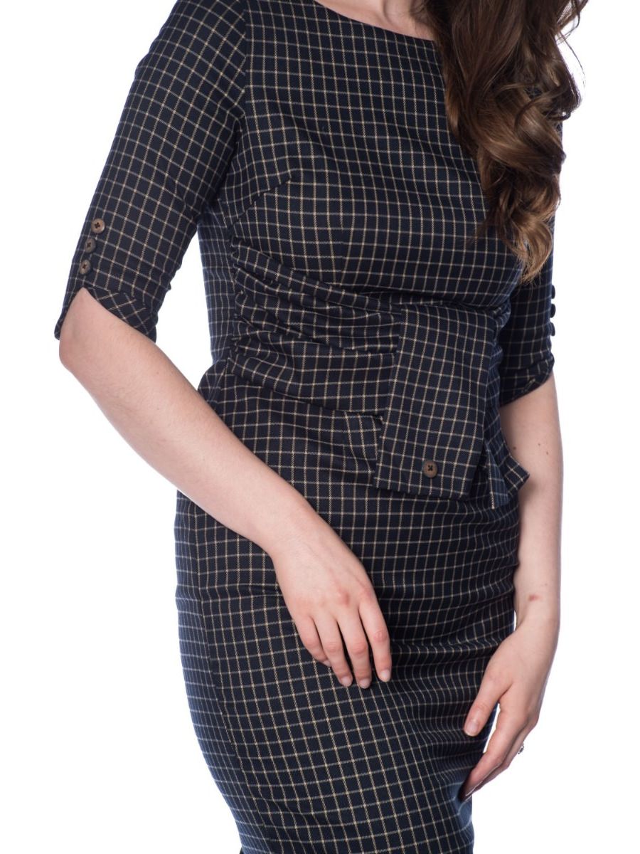 PATRICIA CHECK PENCIL DRESS