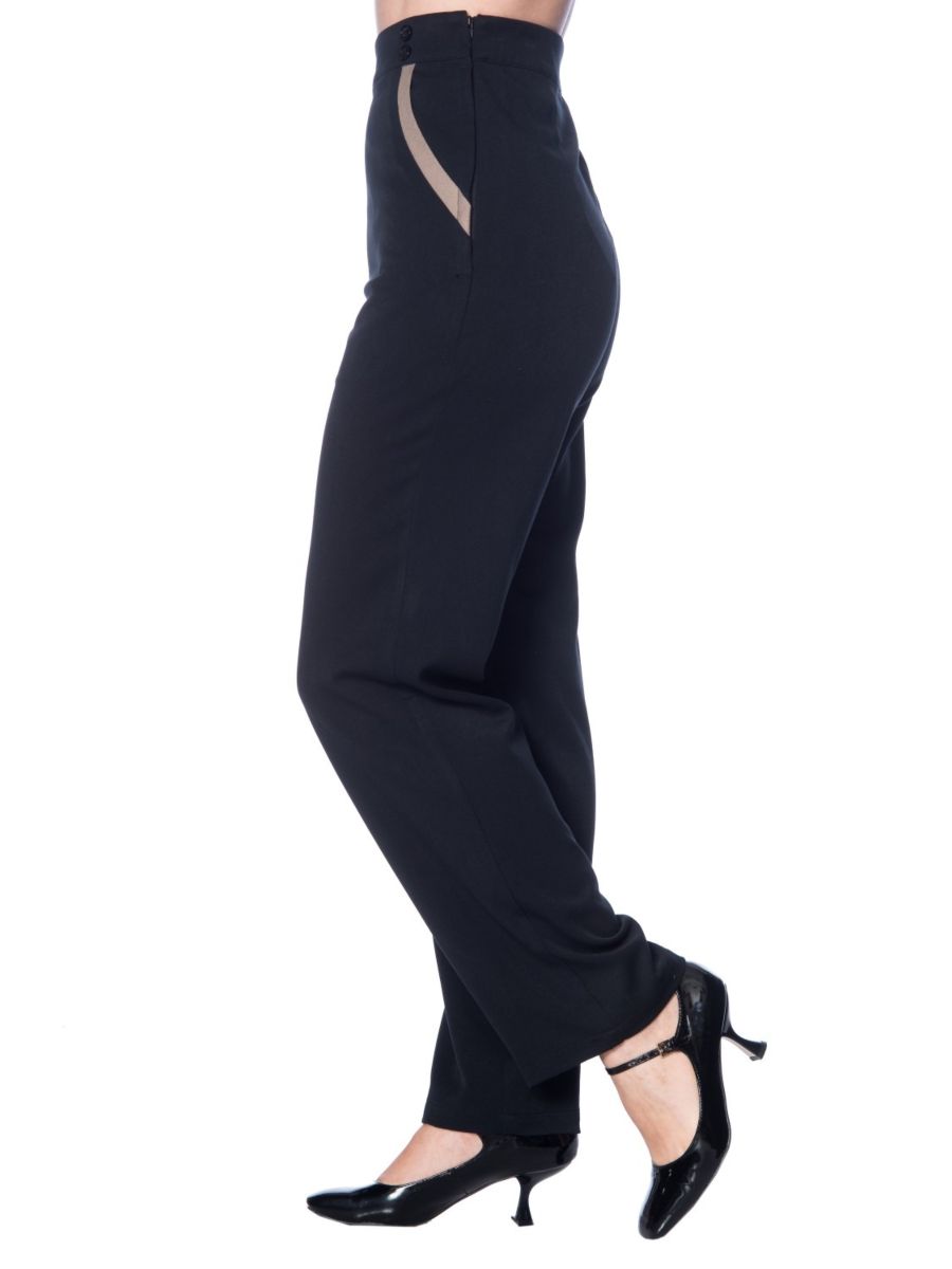 CONTRAST TRIM TROUSERS