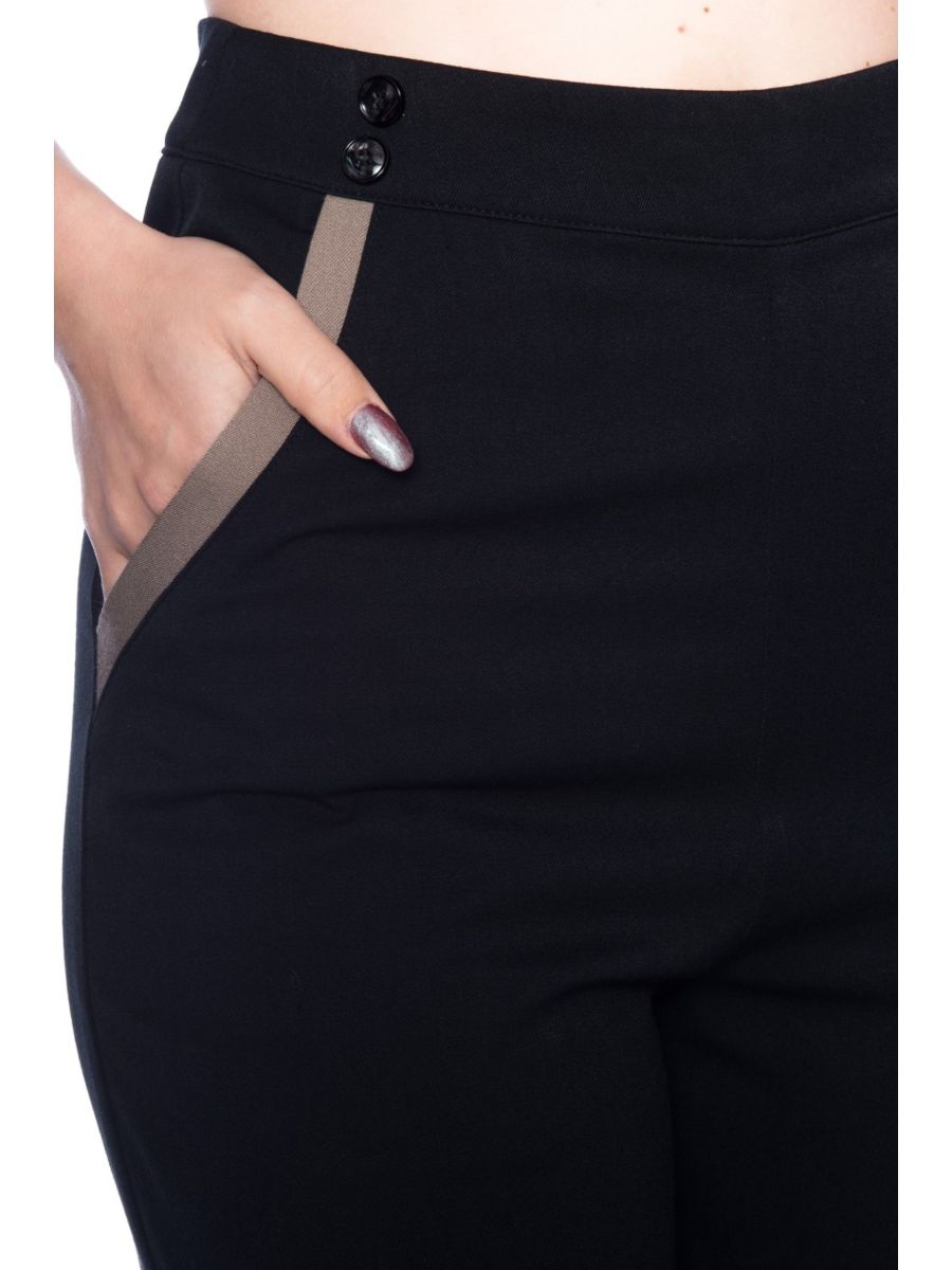 CONTRAST TRIM TROUSERS