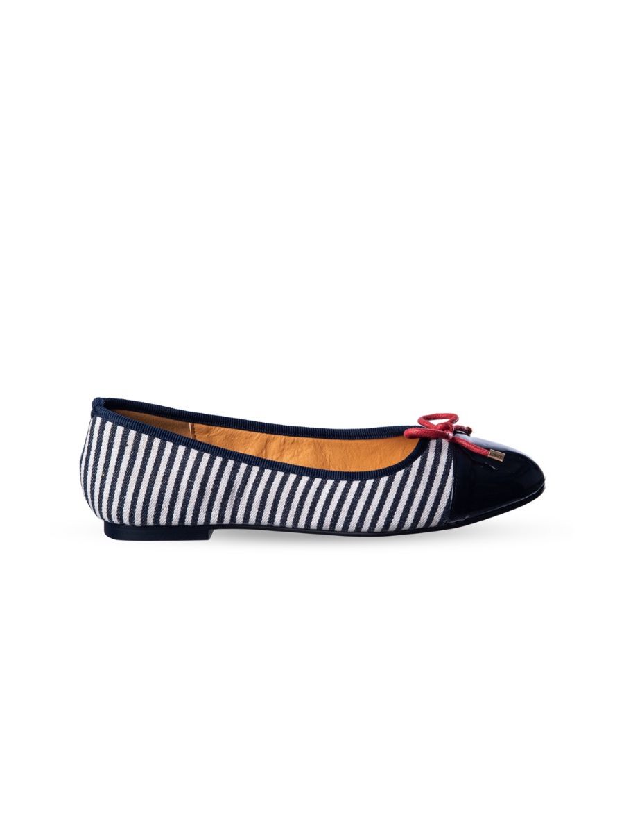 DEVON STRIPE BALLERINA FLATS