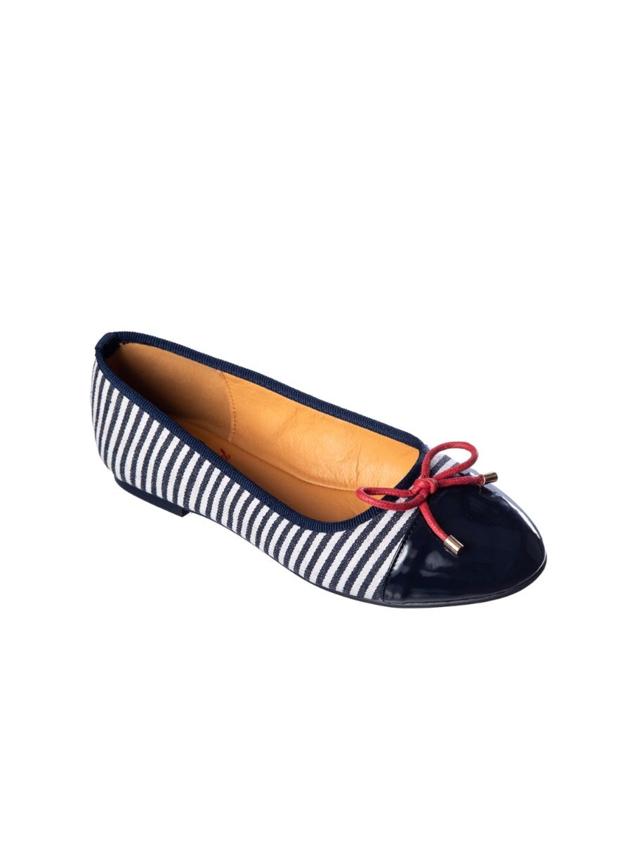 DEVON STRIPE BALLERINA FLATS