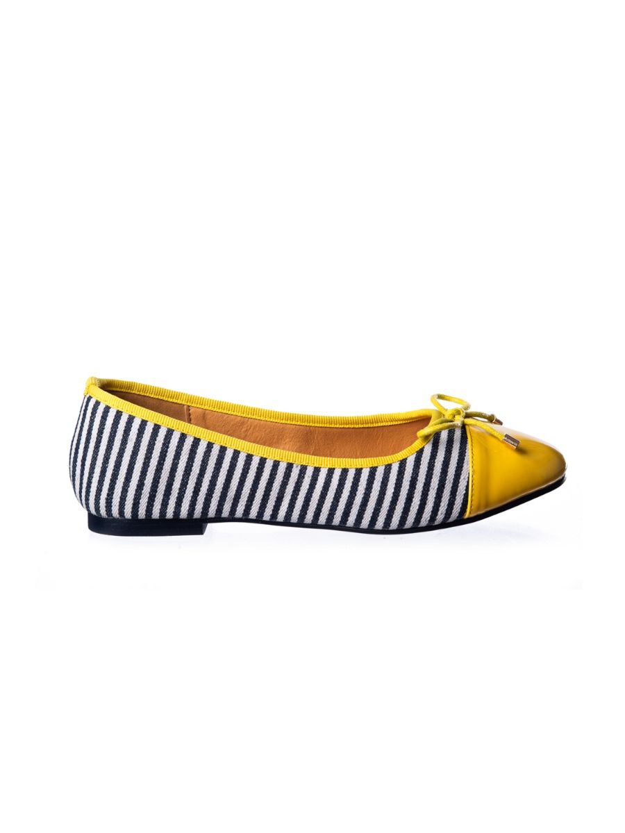 DEVON STRIPE BALLERINA FLATS