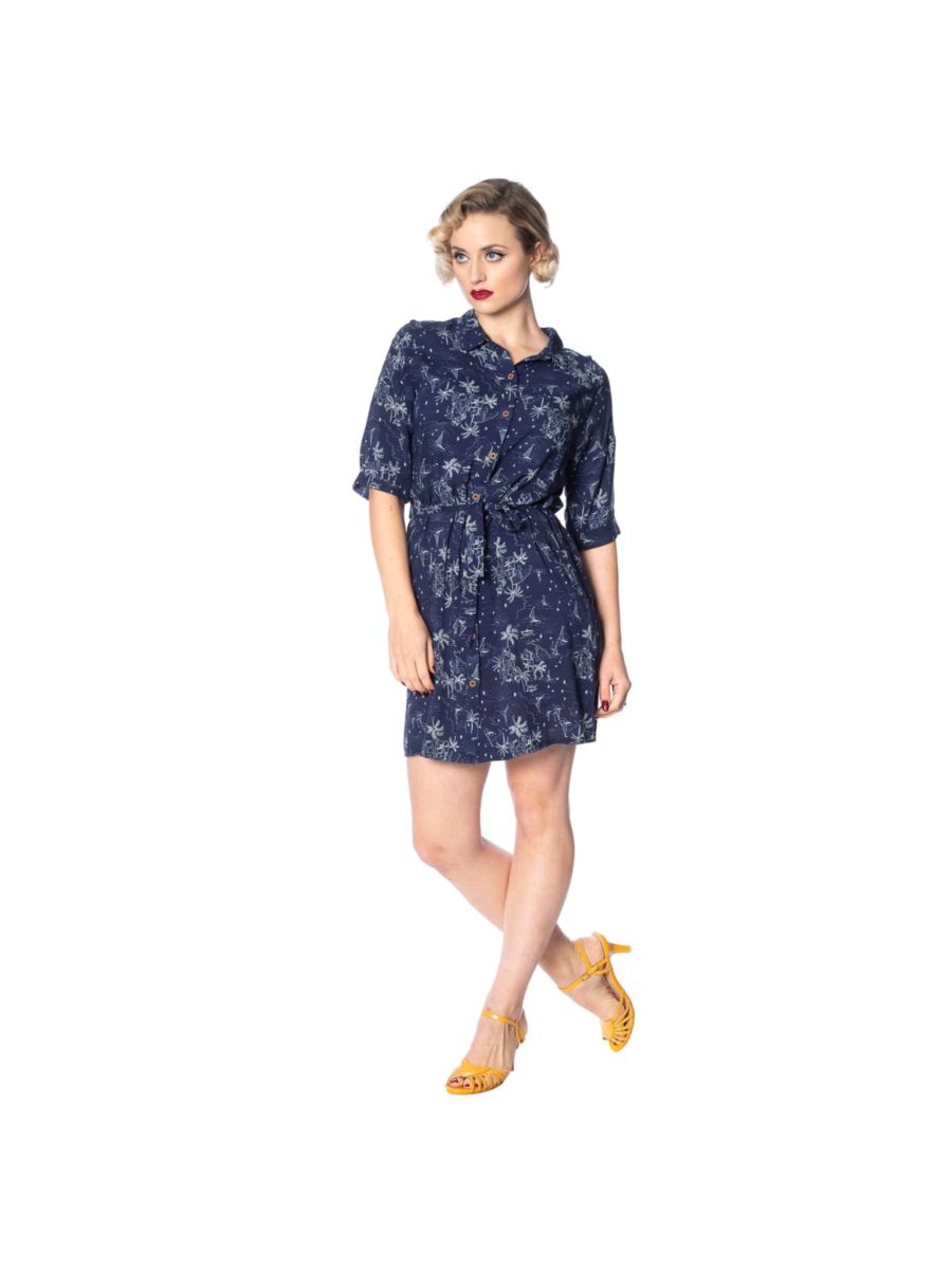SANTORINI DREAMS RELAXED SHIRTDRESS