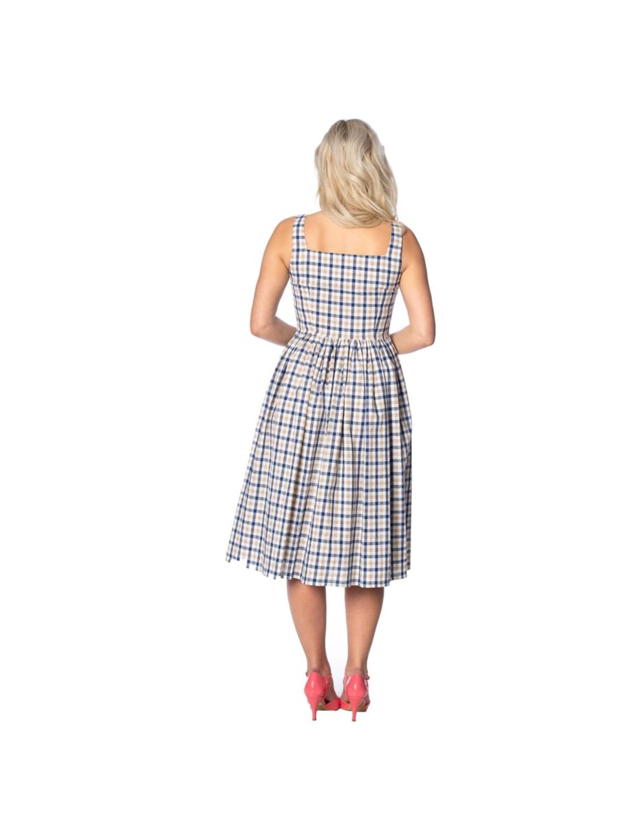 LET'S VACAY CHECK DRESS