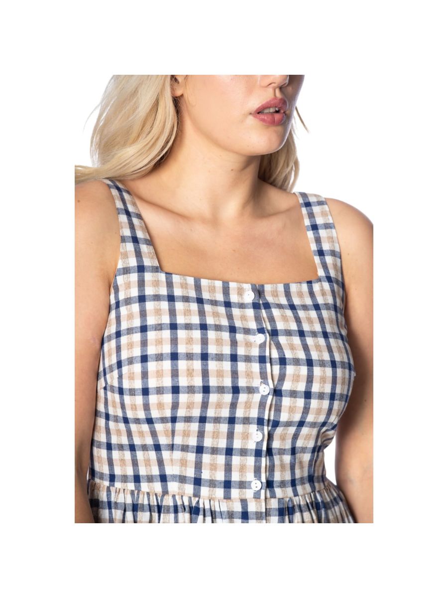 LET'S VACAY CHECK DRESS