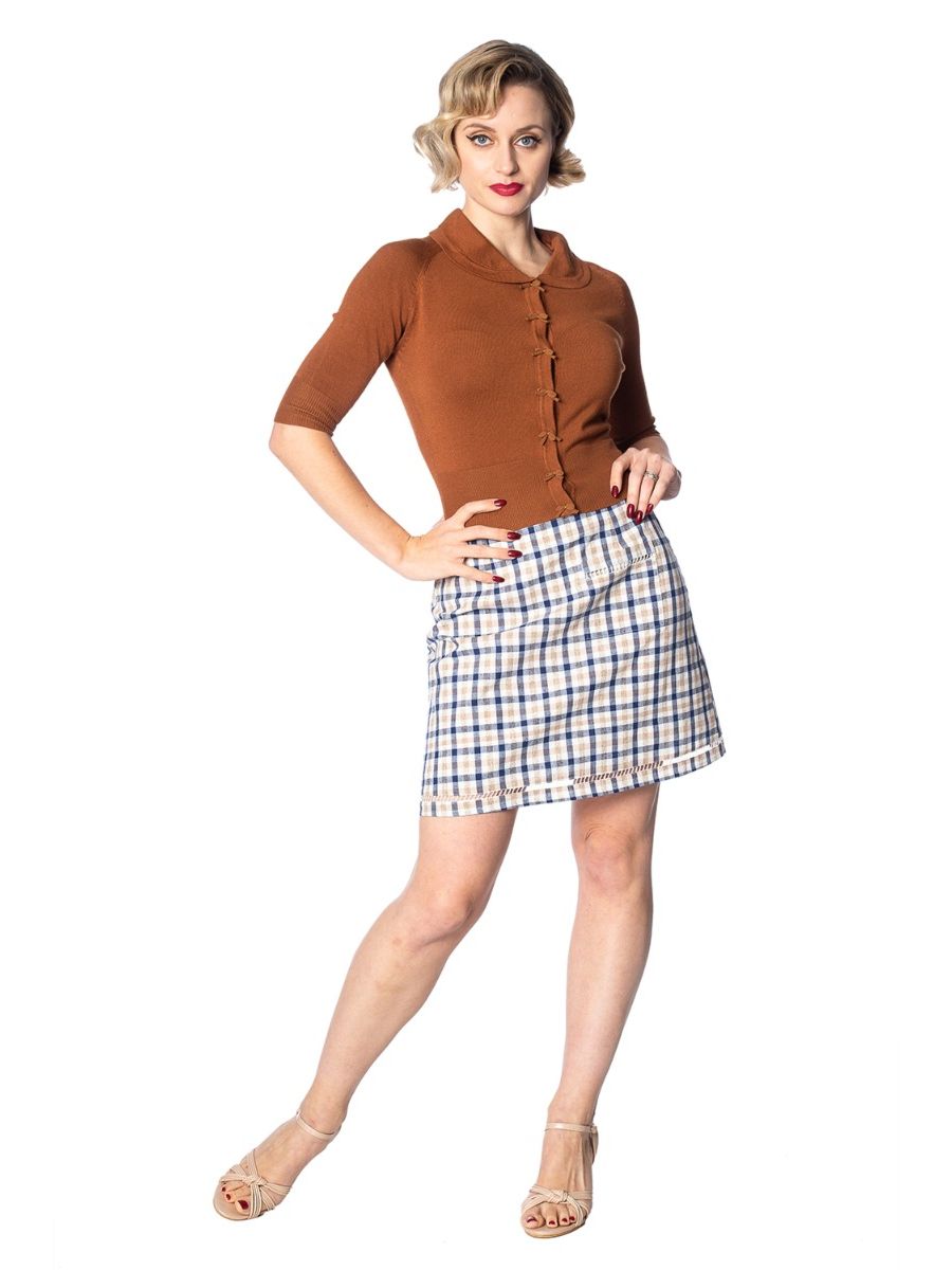 LET'S VACAY MINI CHECK SKIRT