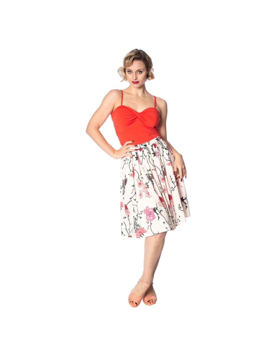 PEACOCK BAROQUE FLARED SKIRT