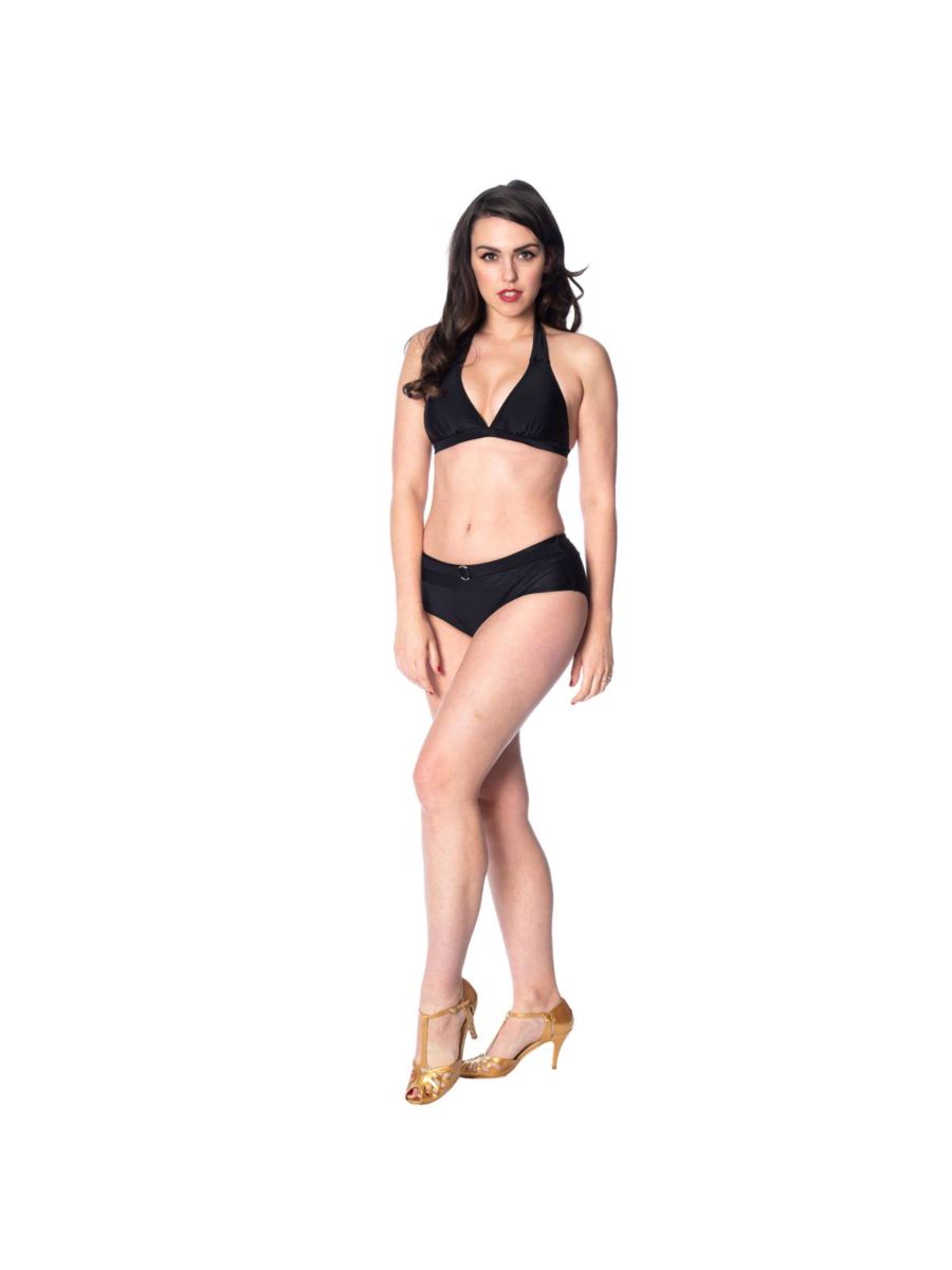 GLAMOUR BLACK HALTERNECK BIKINI 