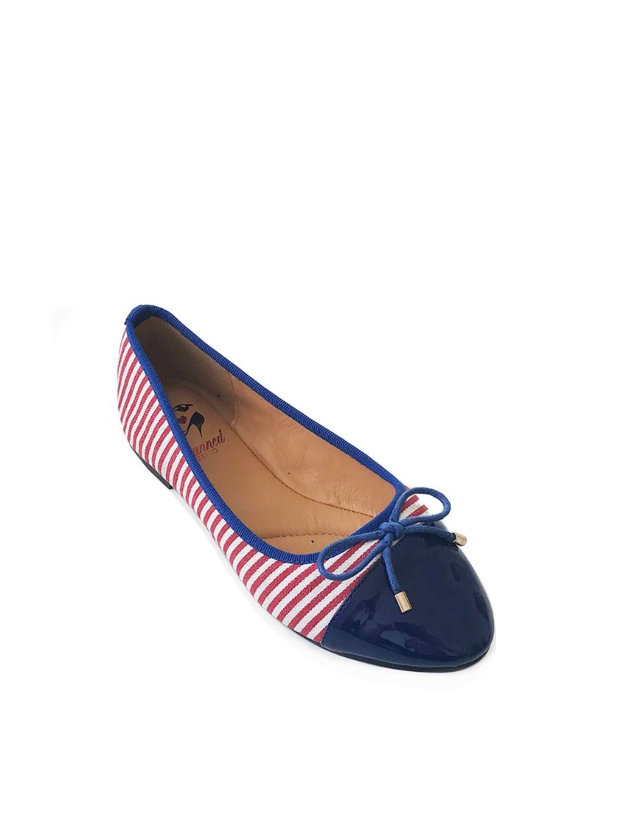 DEVON STRIPE BALLERINA FLATS