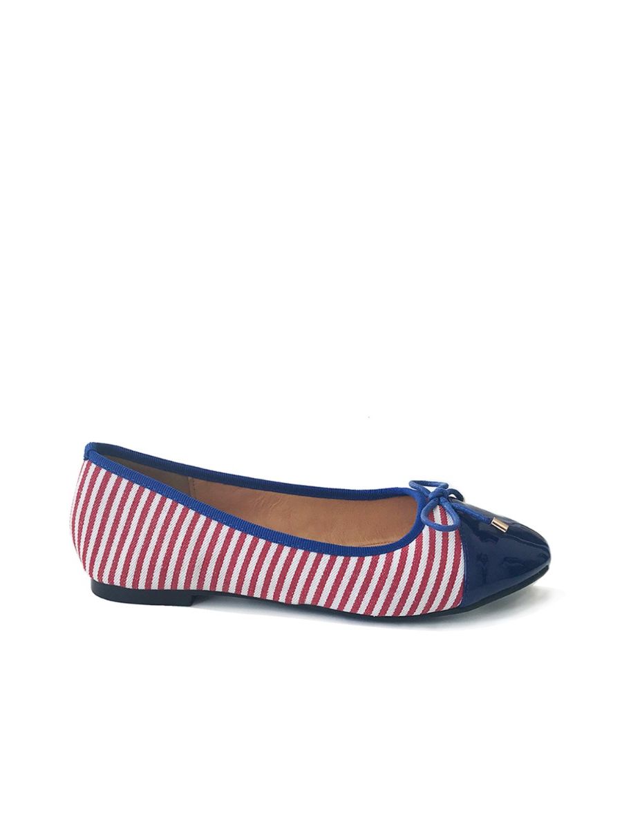 DEVON STRIPE BALLERINA FLATS