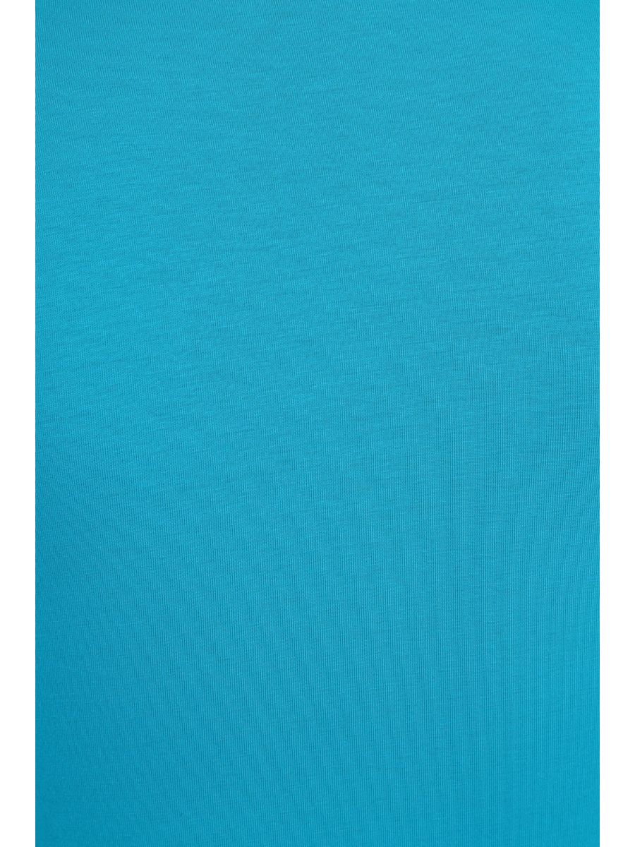 MANDARIN COLLAR TOP Turquoise