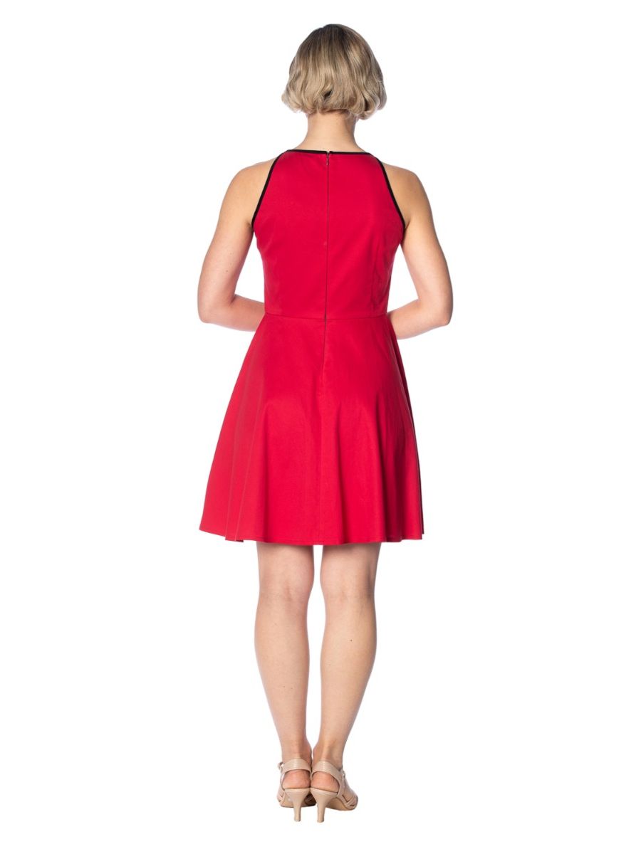 ROCKIN RED KEYHOLE DRESS