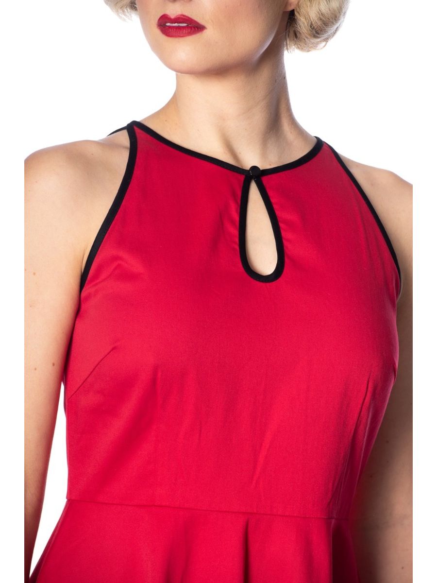 ROCKIN RED KEYHOLE DRESS