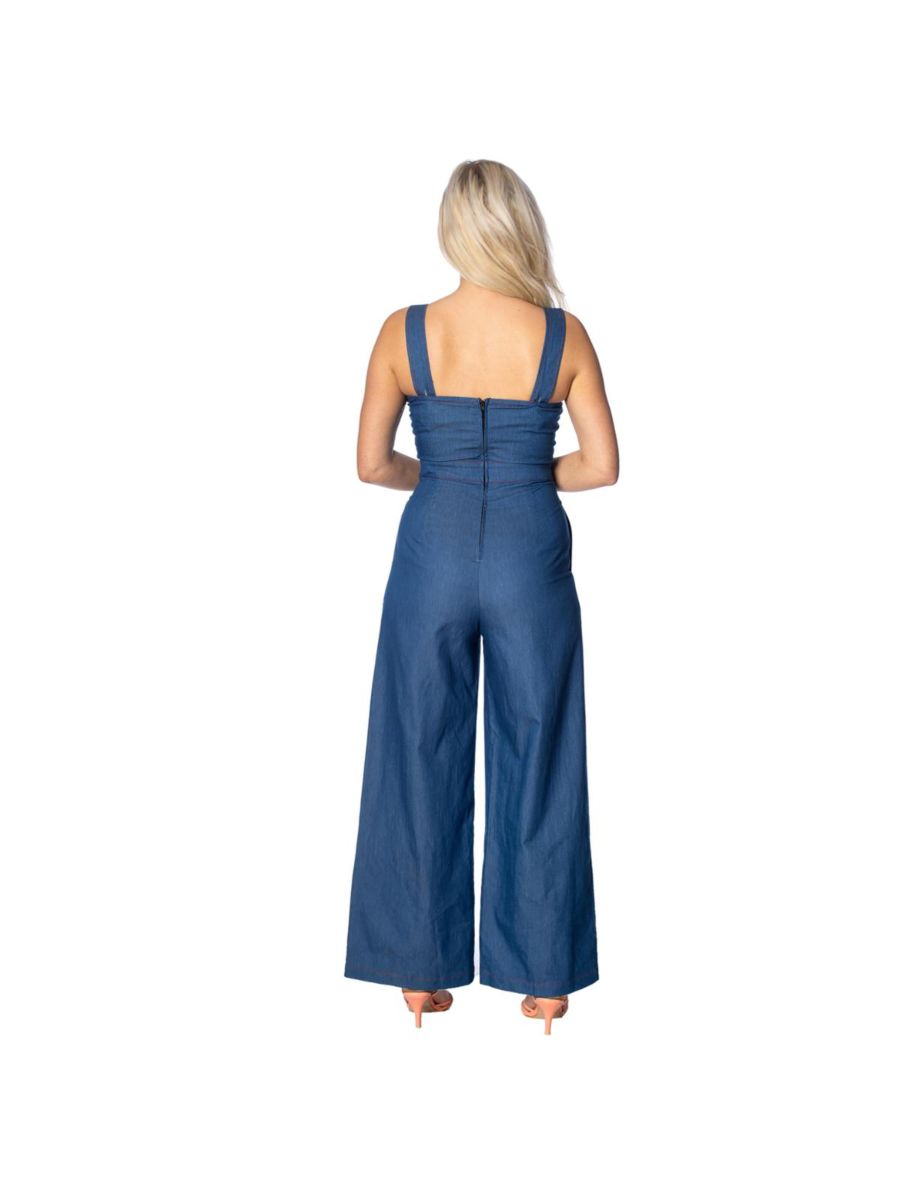 SEASIDE DINER 50's DENIM JUMPSUIT
